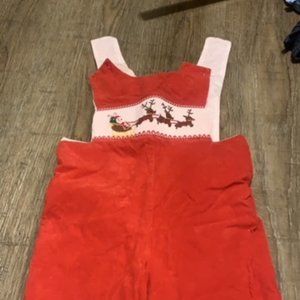 santa in sled and reinderr longall